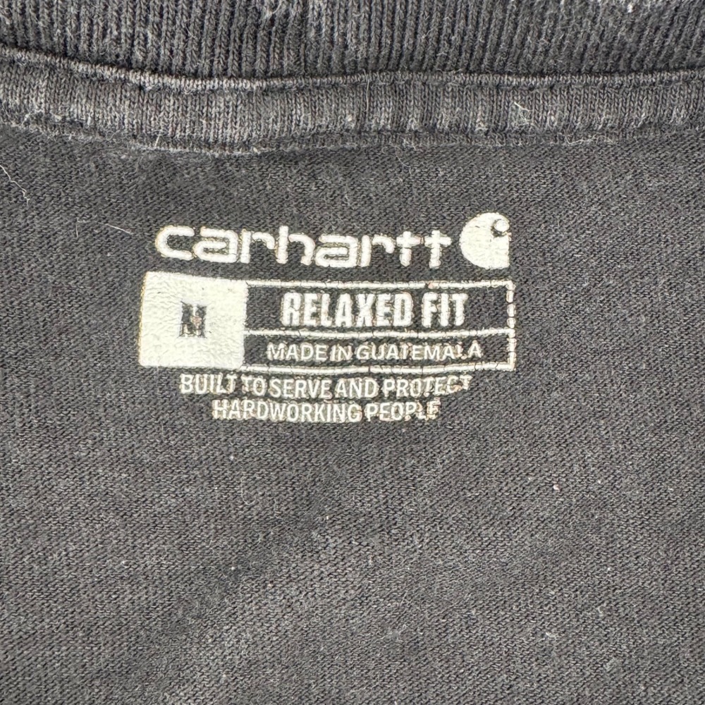 Carhartt Mens Relaxed Fit Pocket T-Shirt Black Short Sleeve TK3296-M Size M - Picture 6 of 7